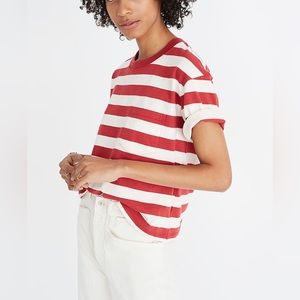 Madewell easy crop tee in Murph Stripe